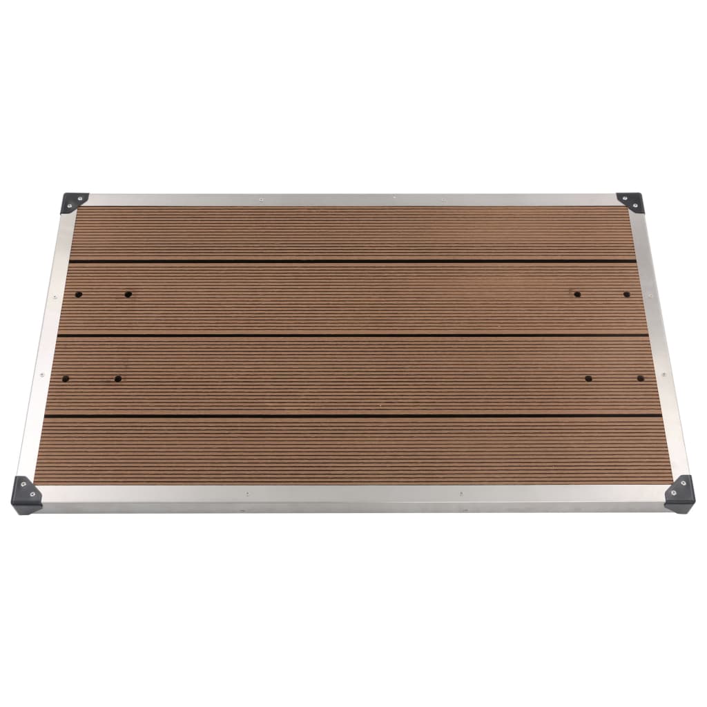 vidaXL Plato de Ducha de Jardín WPC Acero Inoxidable Exterior Bases Color Gris,  Marrón, y mas