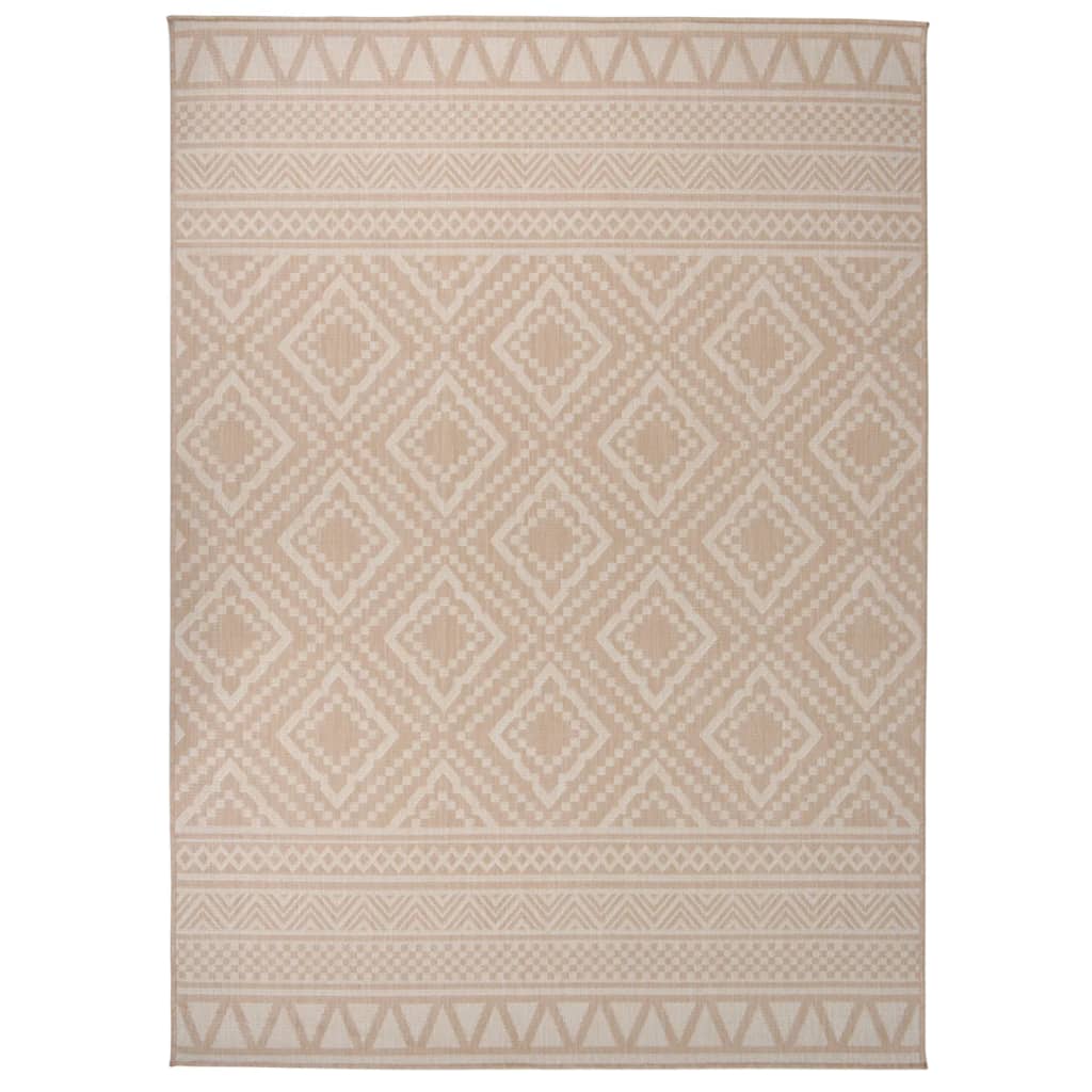 Vidaxl Alfombra de Exterior de Tejido Plano 200x280 Cm - Color Gris, Taupé, Marrón