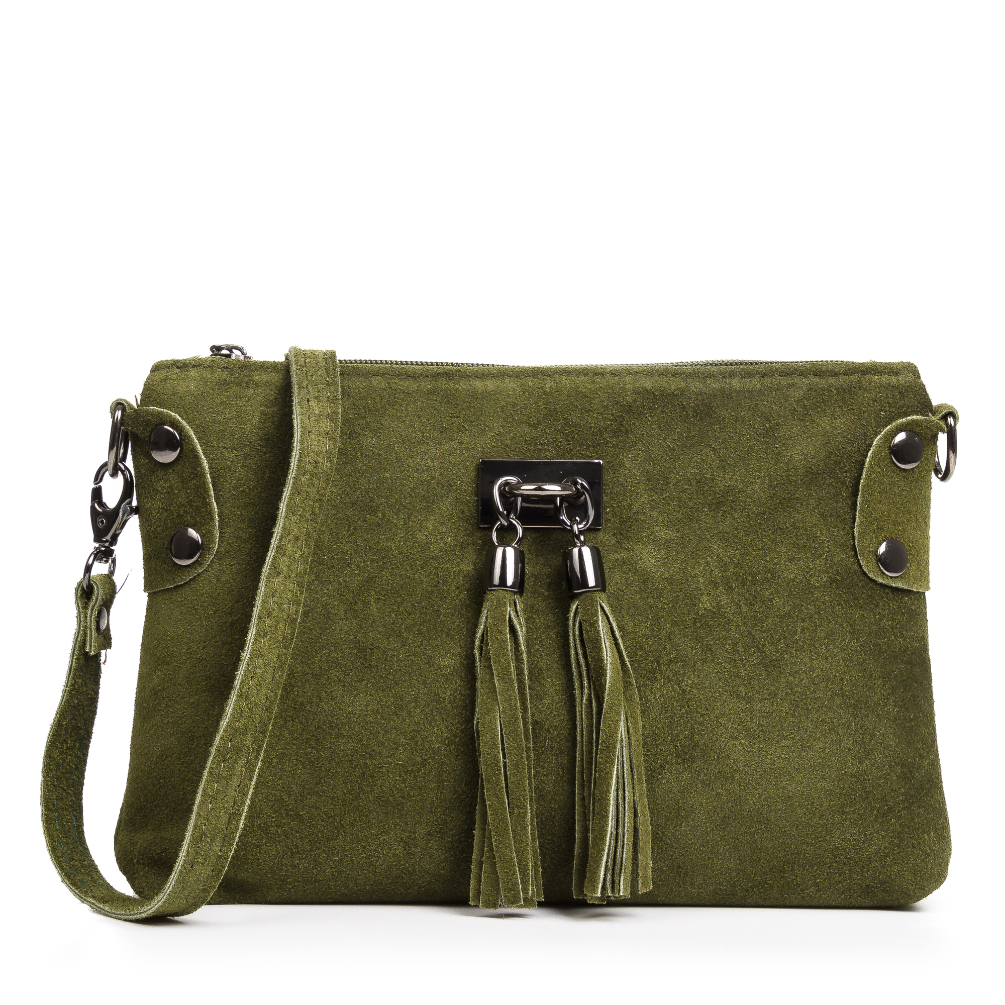 Firenze Artegiani. Savina Bolso bandolera Mujer.Piel auténtica Gamuza . Made in Italy. Vera Pelle Italiana.
