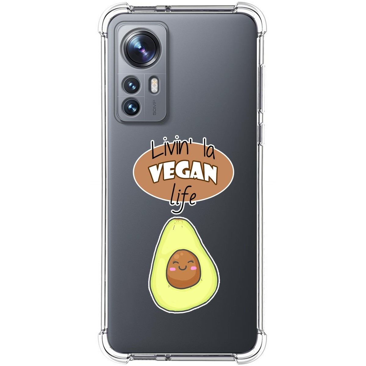 Funda Silicona Antigolpes para Xiaomi 12 / 12X 5G diseño Vegan Life Dibujos