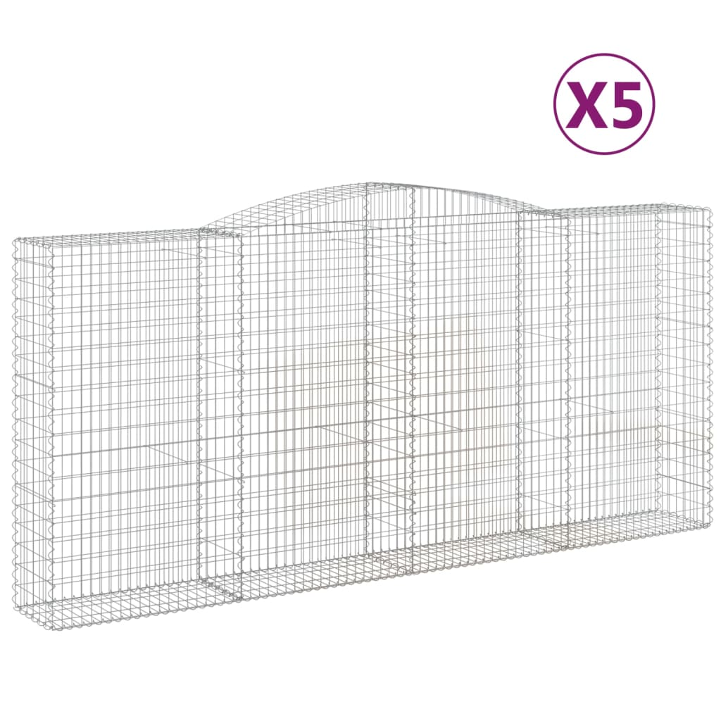 Vidaxl Cestas de Gaviones Arco Hierro 400x30x60/80cm