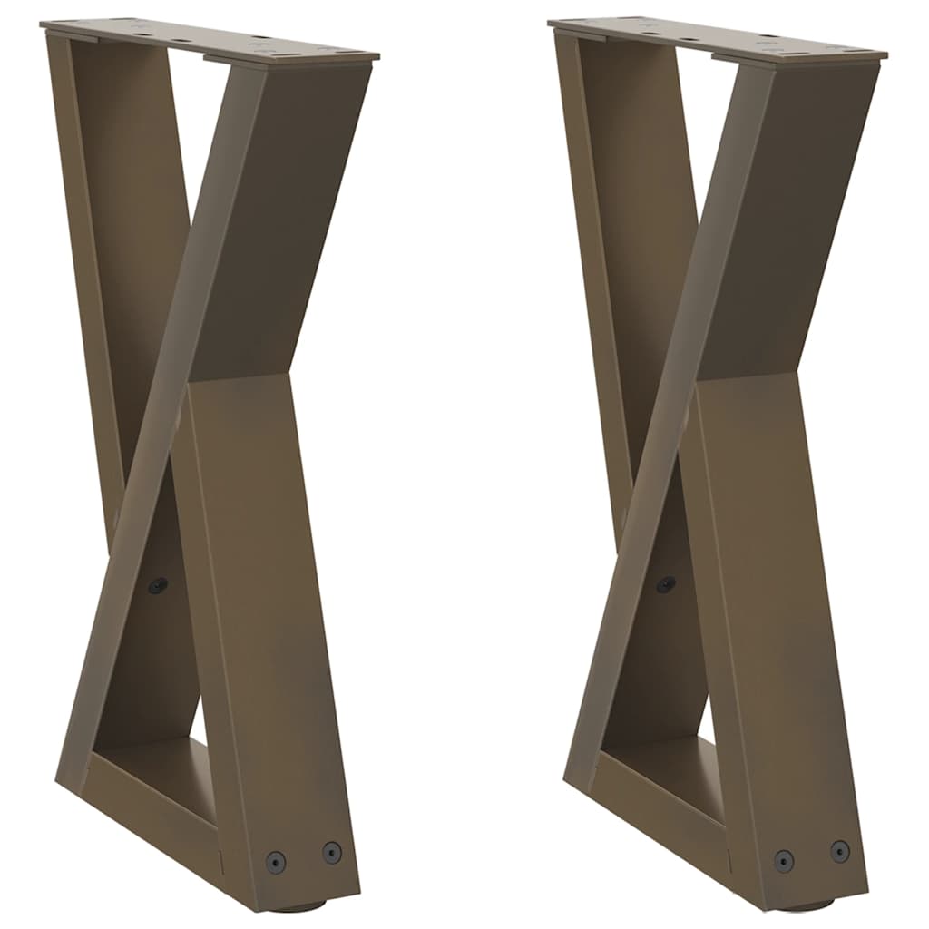 vidaXL Patas para mesa de centro (2 unidades) 28 x 42-43,3 cm, acero