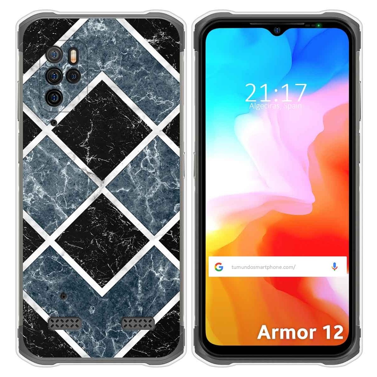 Funda Silicona para Ulefone Armor 12 5G diseño Mármol 06 Dibujos