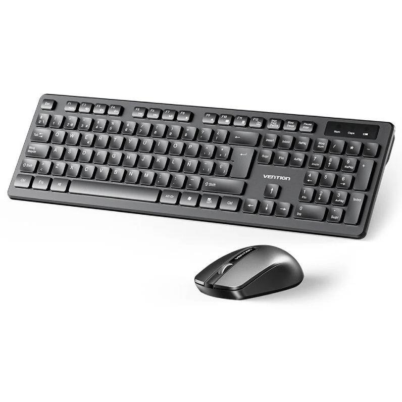 Teclado y Ratón Inalámbricos Vention Combo KTDB0-ES/ Negro