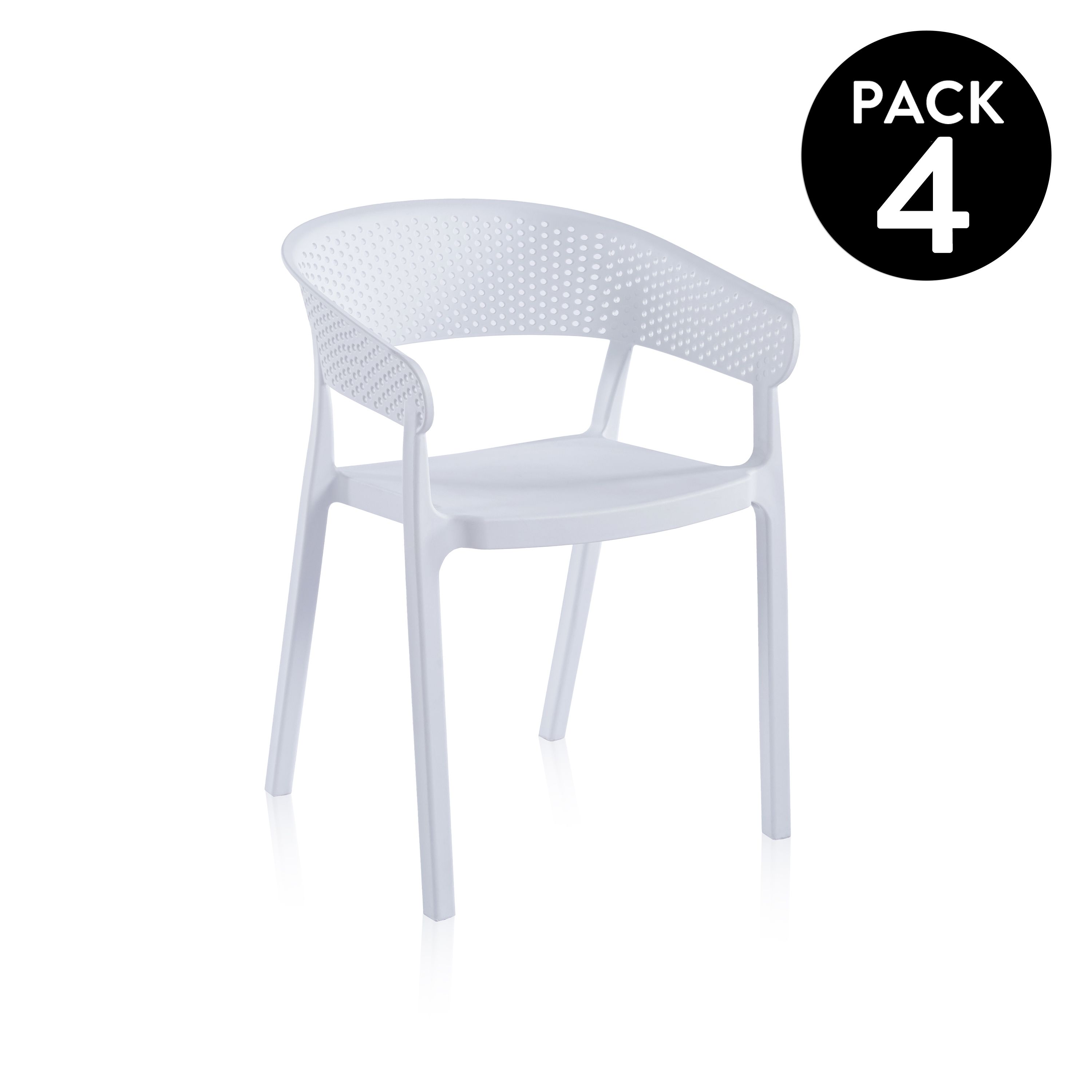 duehome - Pack 4 sillas de exterior Diza