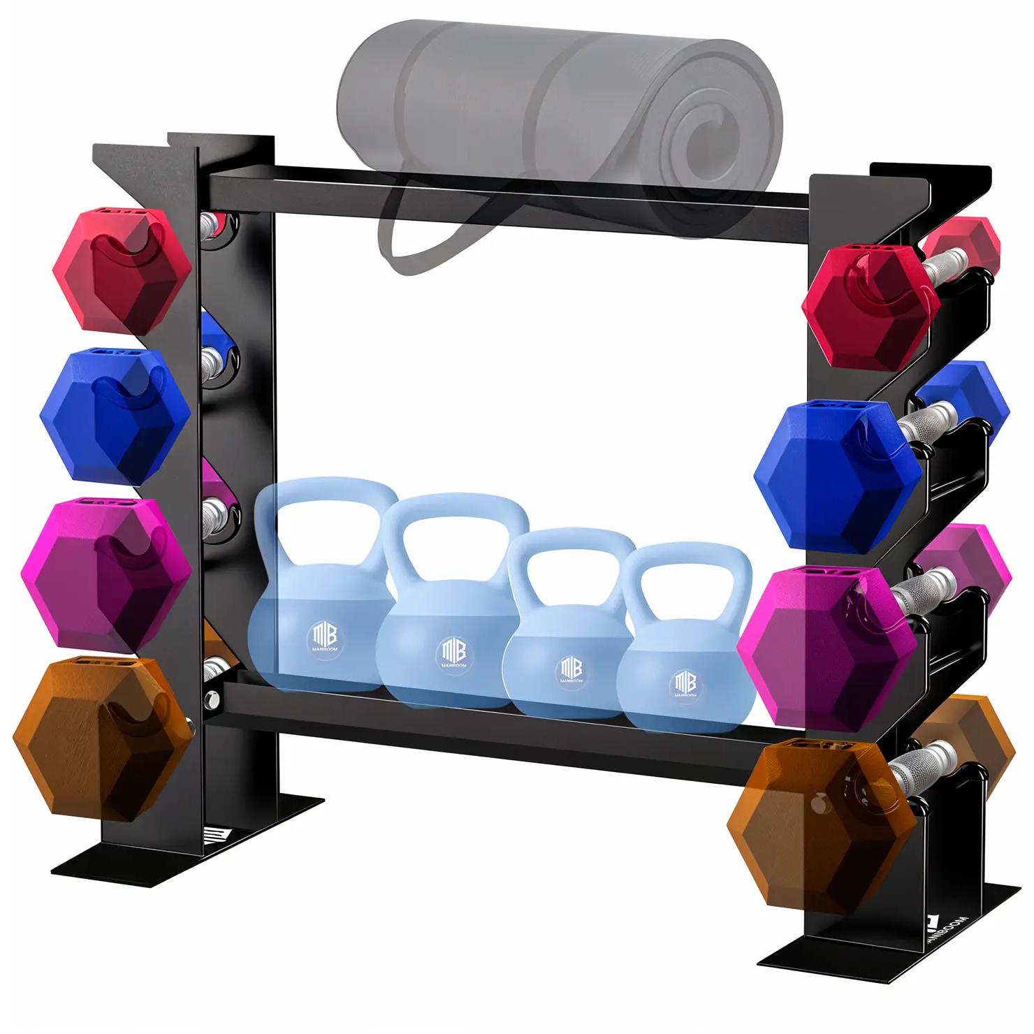 Soporte para Pesas – Estante Multicapa para Mancuernas – Organizador de Dumbbells para Gimnasio y Entrenamiento en Casa