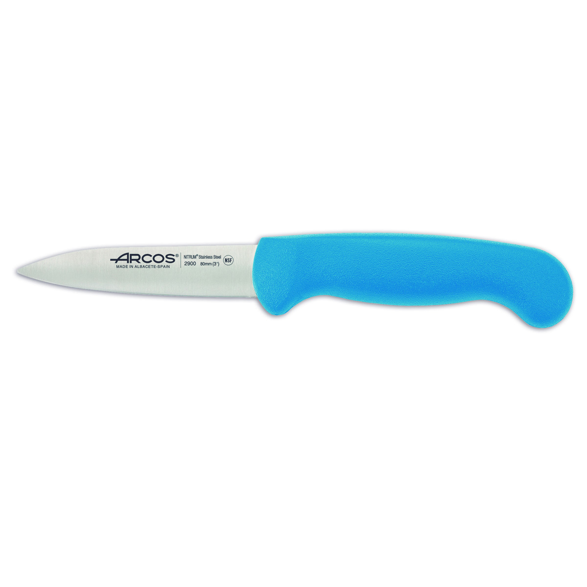 Cuchillo Mondador Arcos Colour - Prof 290023 de Acero Inoxidable Nitrum y Mango Ergonómico de Polipropileno de Color Azul para Cocina