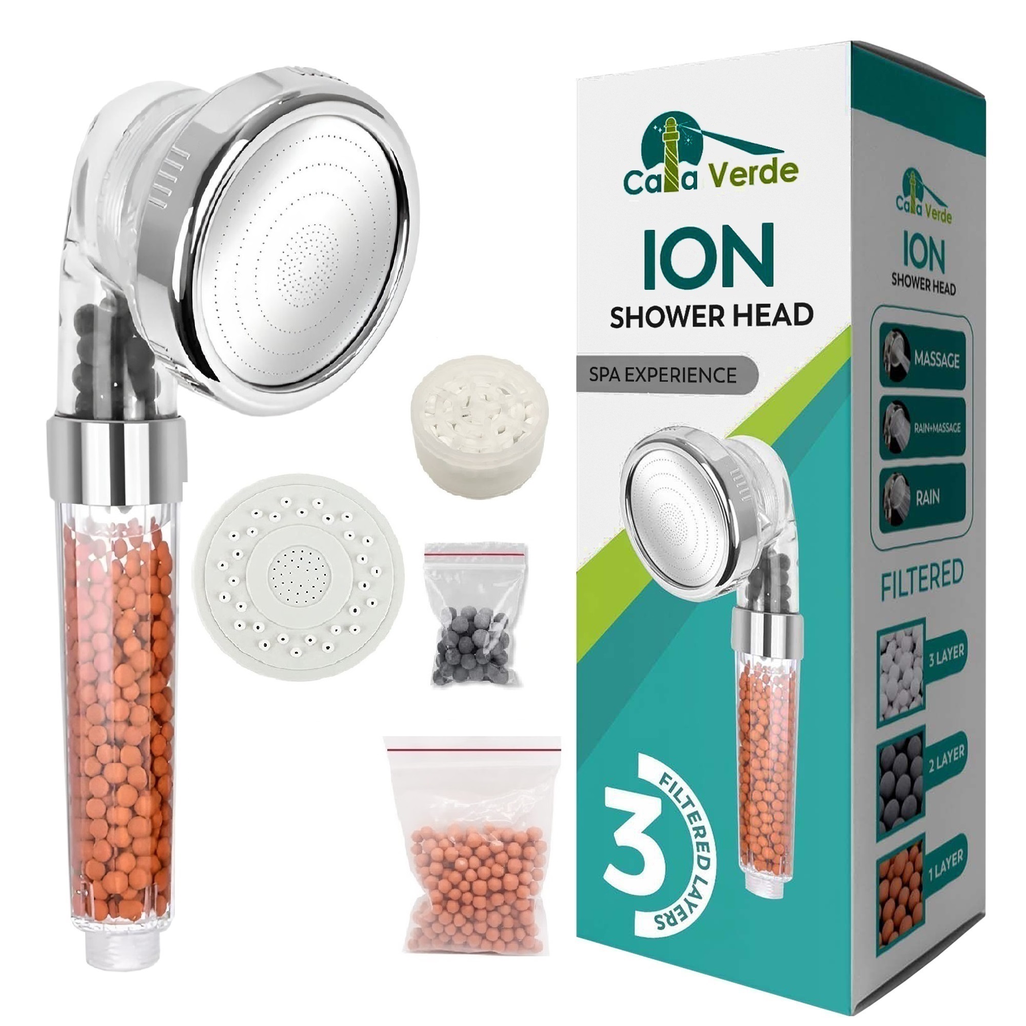 Alcachofa De Ducha Con Filtro Mineral Self Ideas - Aumenta Presión, Ahorra Agua Y Mejora Piel Y Cabello