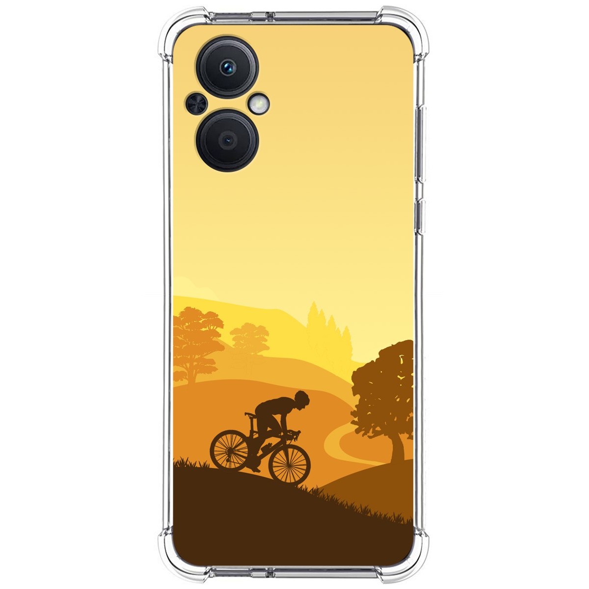 Funda Silicona Antigolpes para Oppo Reno 8 Lite 5G diseño Ciclista Dibujos