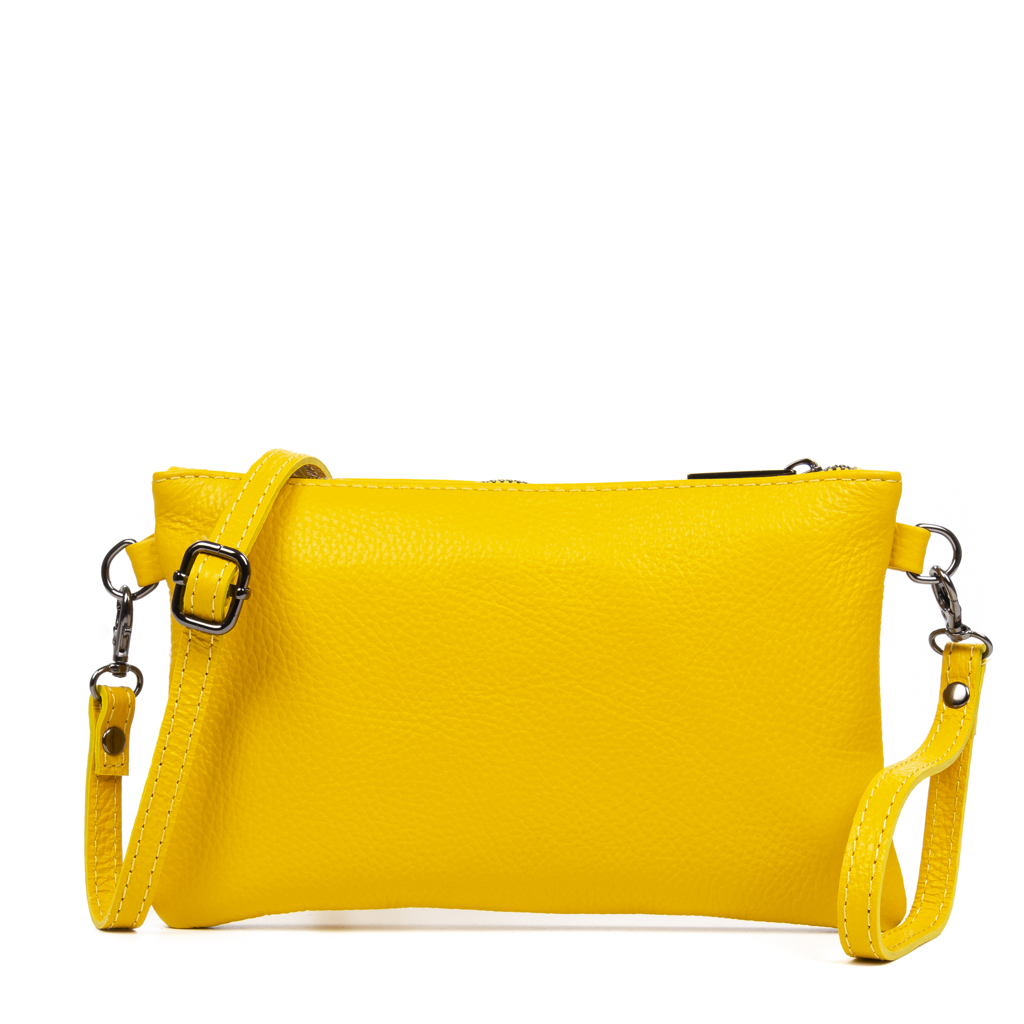 Firenze Artegiani. Albenga Bolso bandolera de mujer de piel auténtica acabado dollaro. Made in Italy. Vera Pelle Italiana.