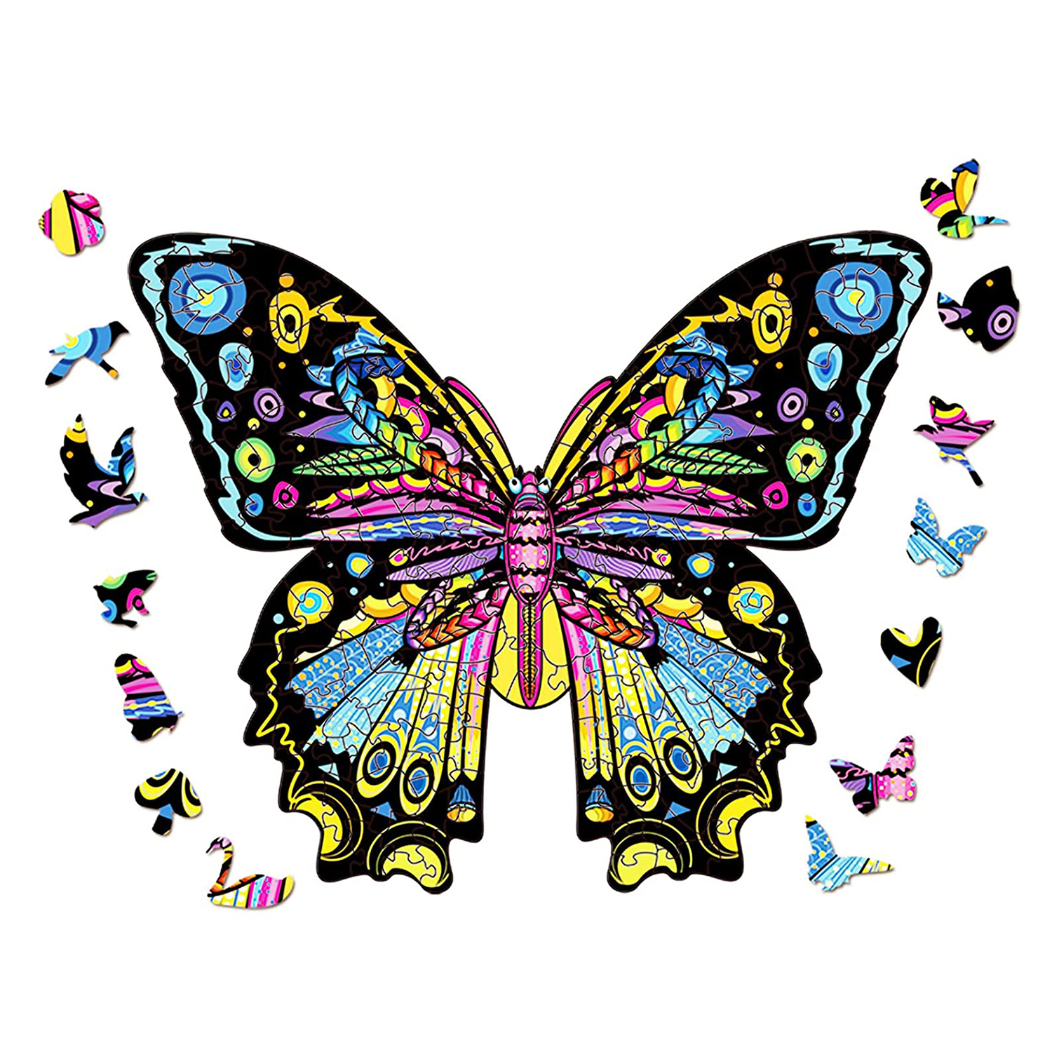 DAM. Puzle de Madera con diseño de Mariposa. 300 piezas. 30x1x36cm.