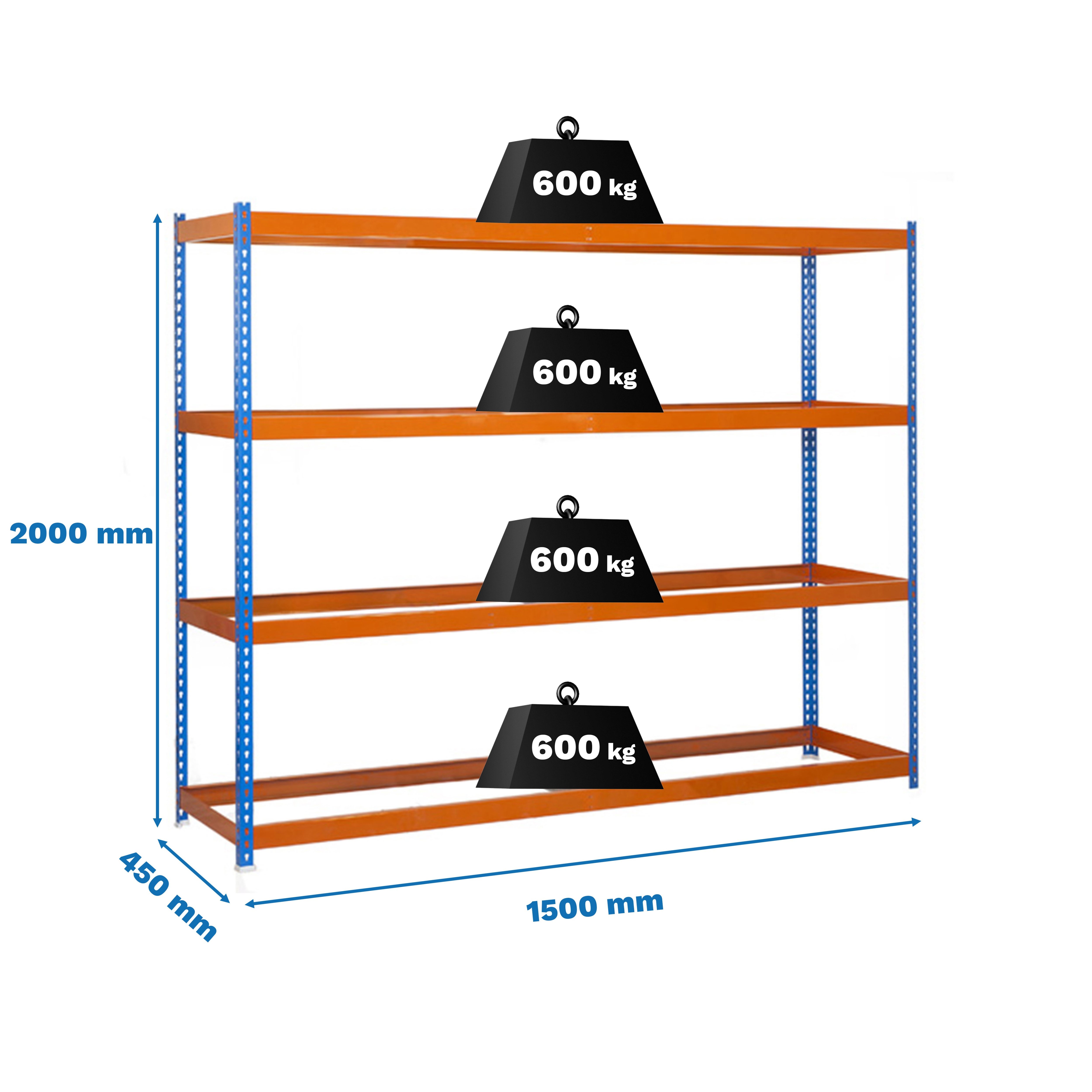 Estantería SIMONRACK Simonforte 1504-4 azul/naranja