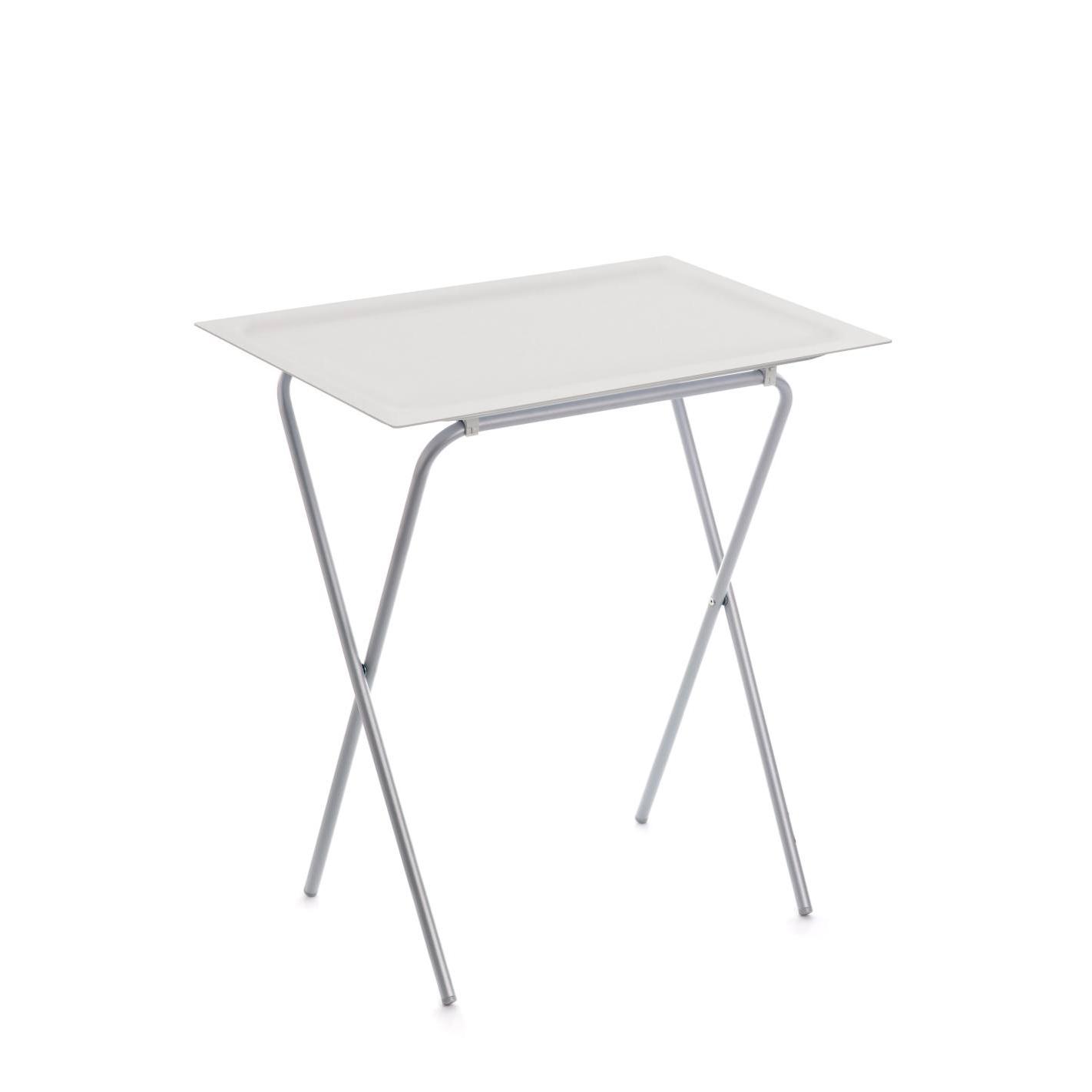 DON HIERRO - Mesa plegable auxiliar ADA con bandeja extraíble para interior y exterior-
