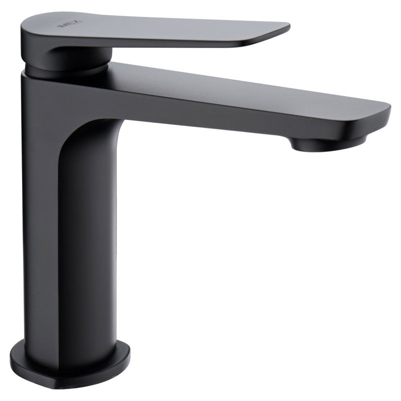 Imex pisa BDN047-1NG Nápoles grifo monomando sobre re para lavabo de latón con acabado negro mate