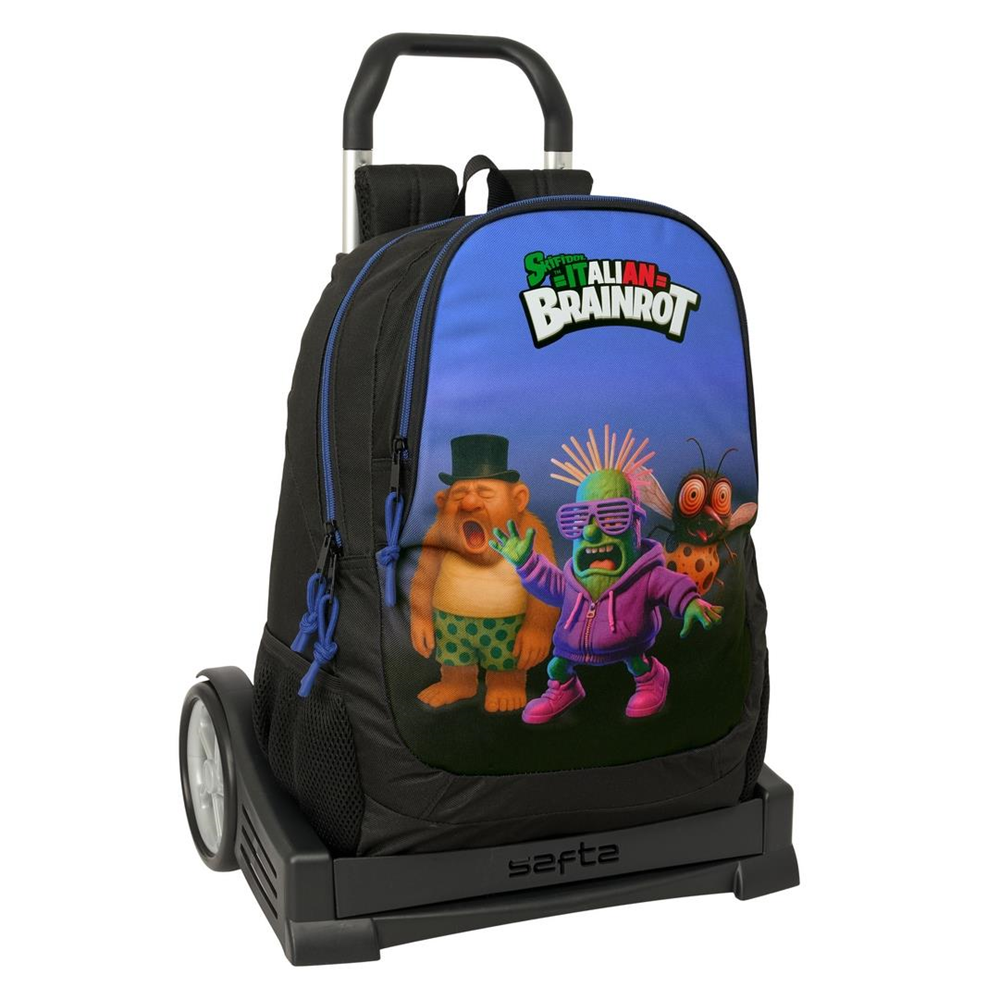 Mochila Mod. 665 con Carro Evolution Brainrot 32x44x16Cm (Safta 612620860)