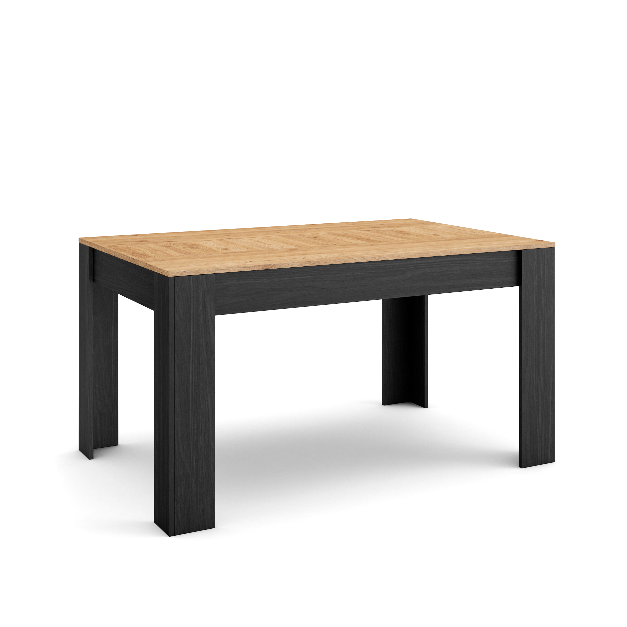 Skraut Home, Mesa Comedor, Mesa Fija Cocina y Salón, 140x90x76cm, Para 6 comensales, Muebles Comedor, Estilo Moderno