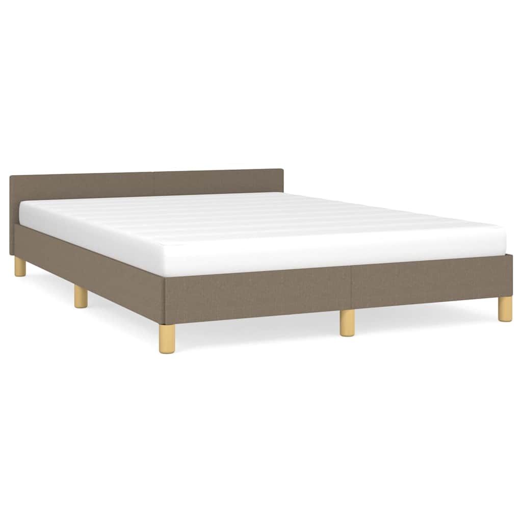 vidaXL Cama sin colchón tela gris taupe 140x190 cm
