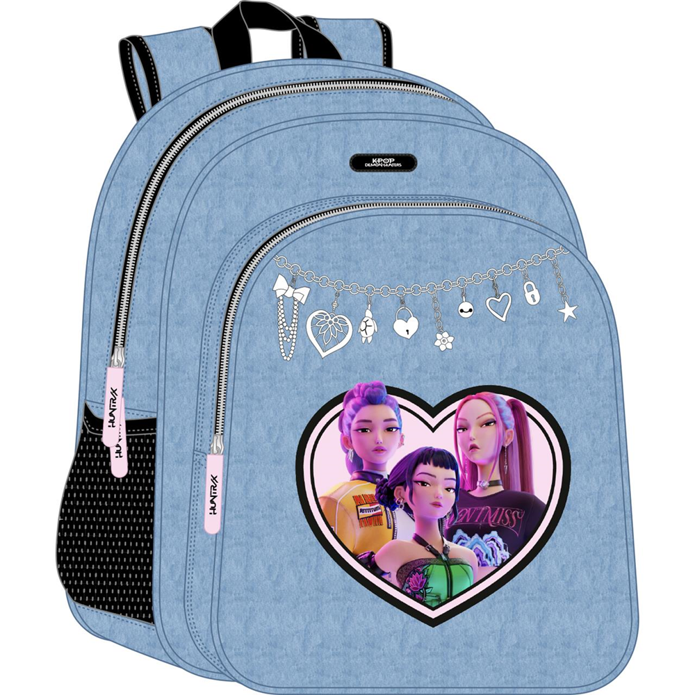 Mochila Junior Adapt.Carro K-Pop Demon Hunters - Huntr/X 32X38X12Cm (Safta 642651640)