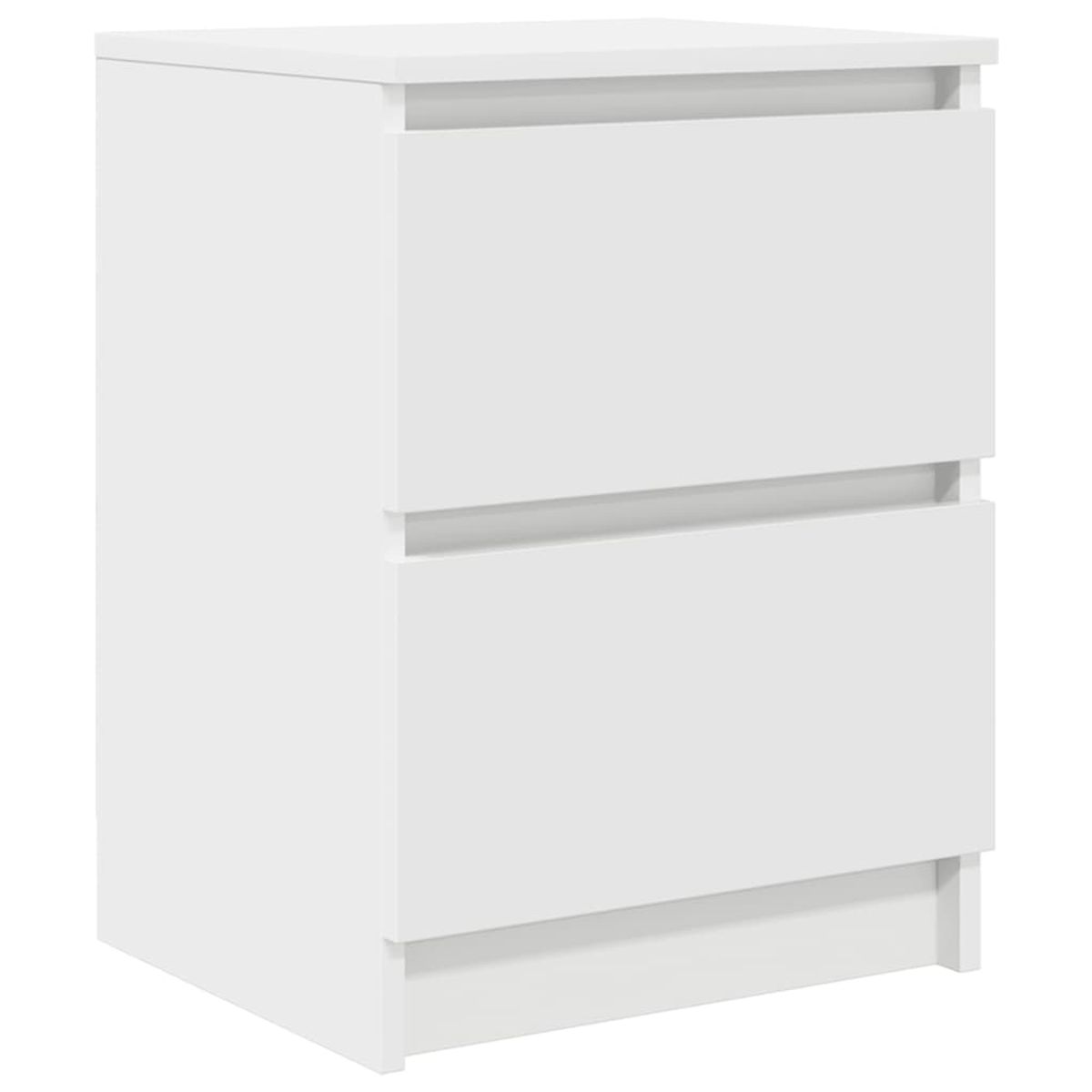 Mesita de noche Therma 2 cajones blanco 54x40x35 cm