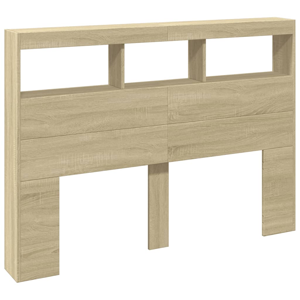 vidaXL Cabecero de cama con luz LED 140x17x102 cm