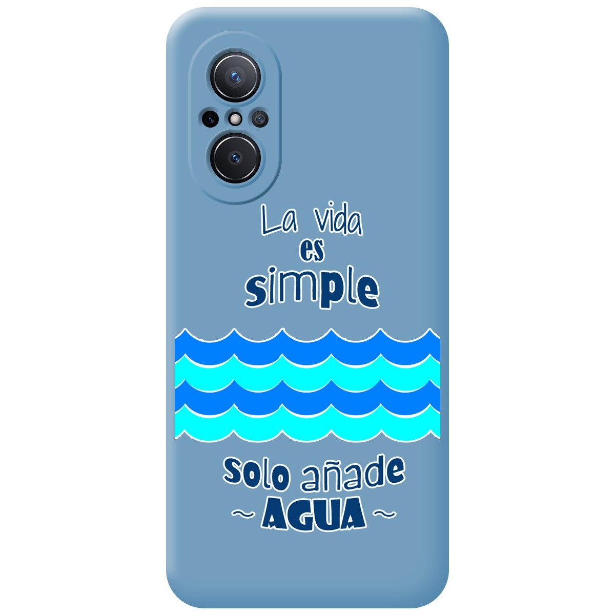 Funda Silicona Líquida Azul para Huawei Nova 9 SE diseño Agua Dibujos