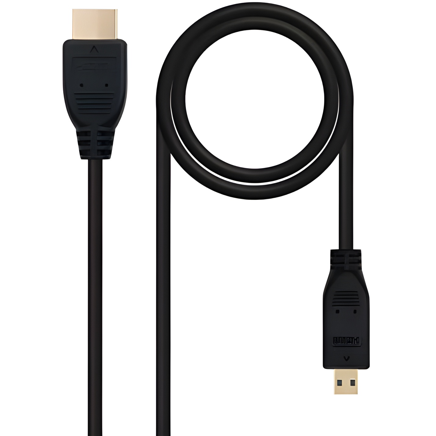 Nanocable hdmi, 0.8m 0.8m hdmi micro-hdmi negro