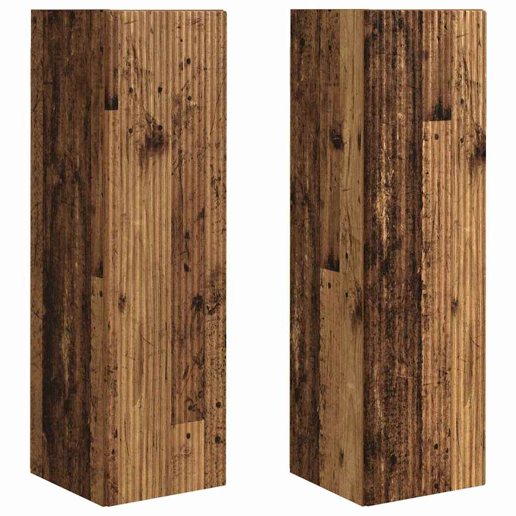 vidaXL Mueble de TV Montado en la Pared 2 uds. Madera de ingeniería Multicolor