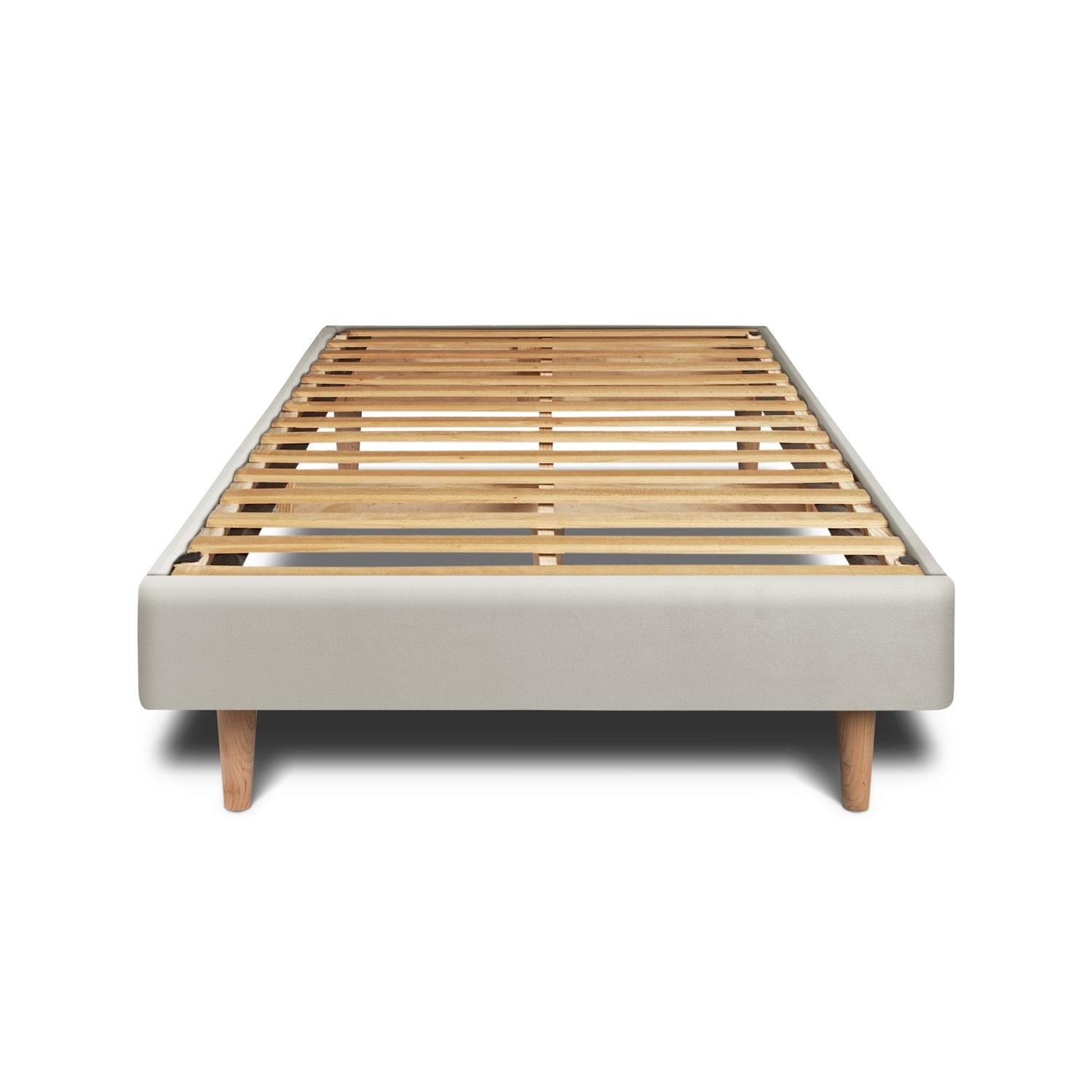 Somier de láminas 90x190 cm - Tejido de terciopelo - Kit de montaje