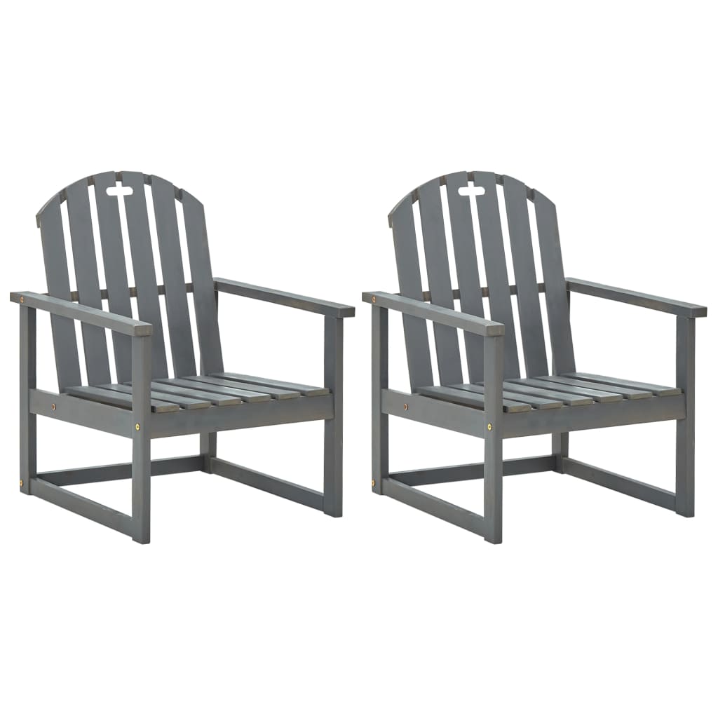 vidaXL Sillones de jardín 2 uds madera acacia maciza