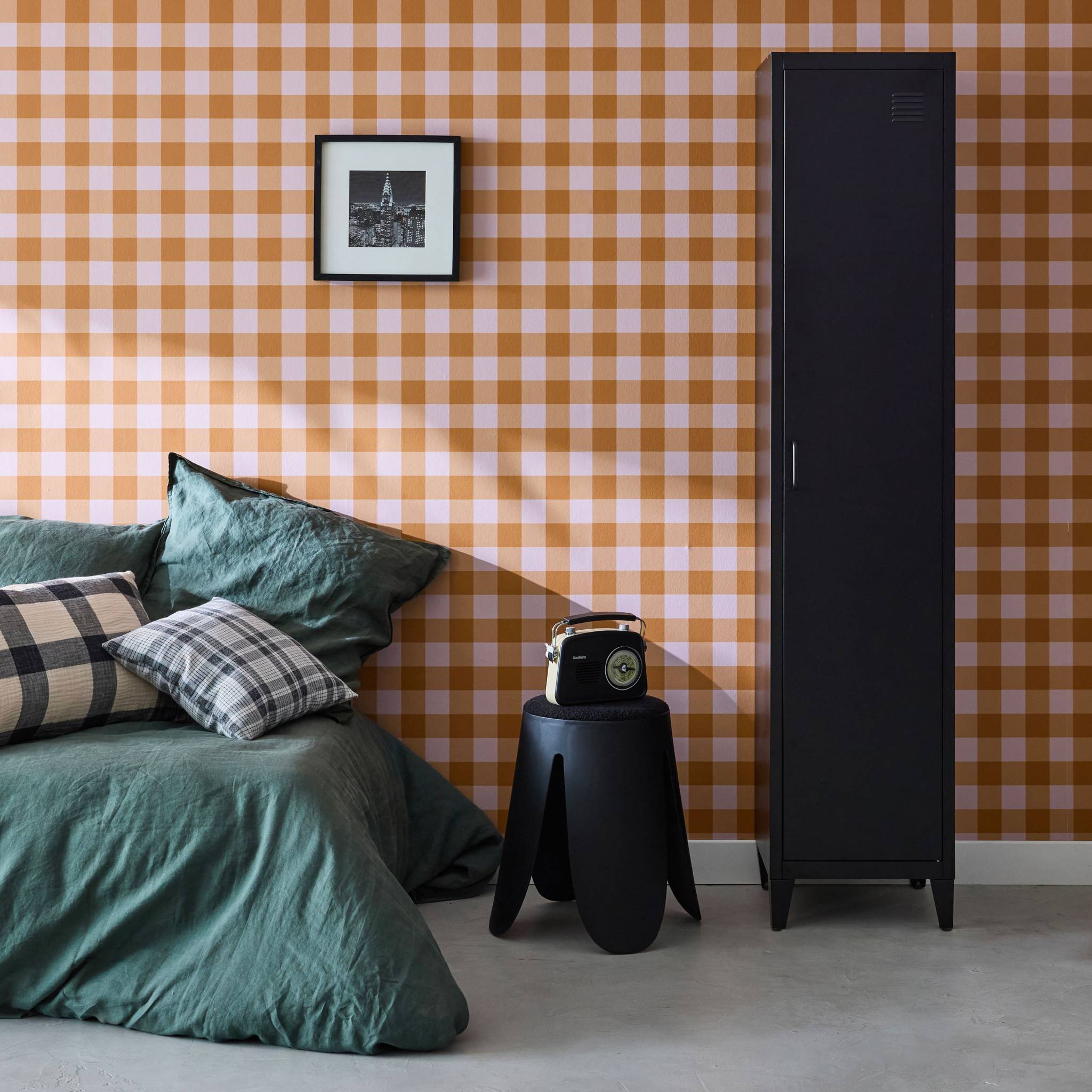 Armario dormitorio industrial con 4 espacios de almacenamiento