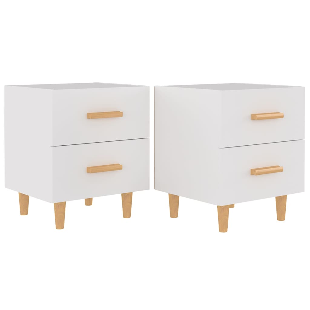 Vidaxl Mesita de Noche 40x35x47,5 Cm - Pack de 2 - Blanco/Negro/Roble Sonoma