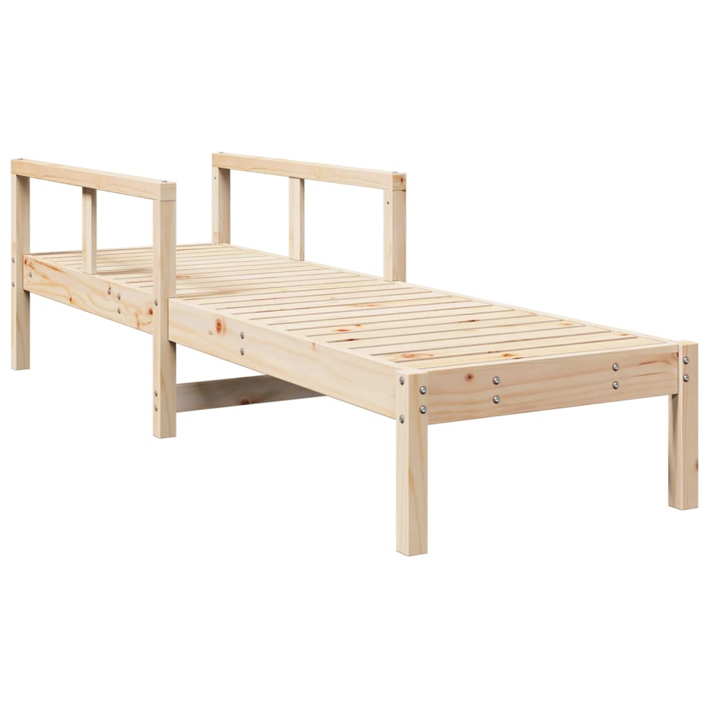 Vidaxl Tumbona de Madera Maciza 199,5x62x55 Cm Pino Natural
