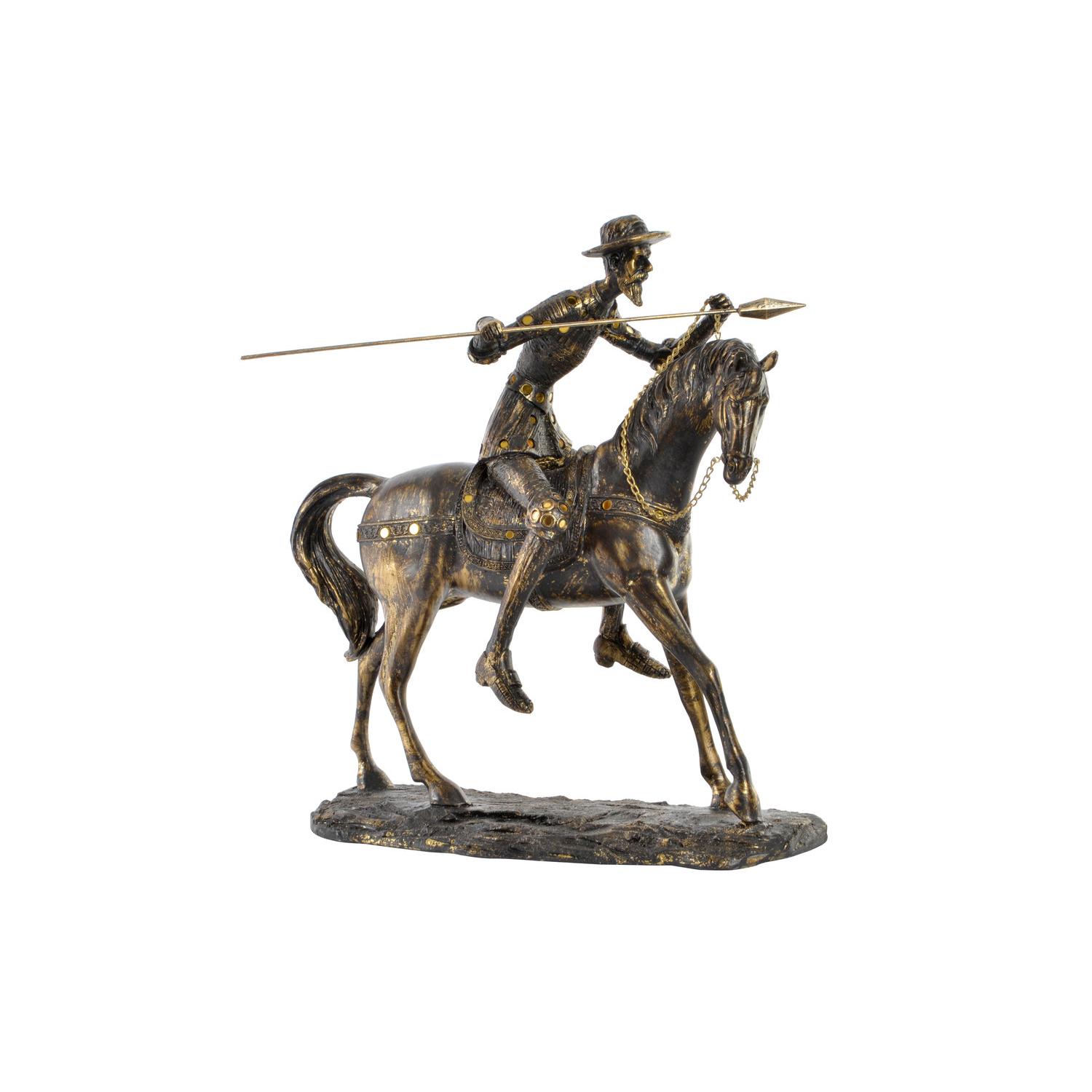FIGURA RESINA 36X19X39 QUIJOTE ENVEJECIDO RF154407