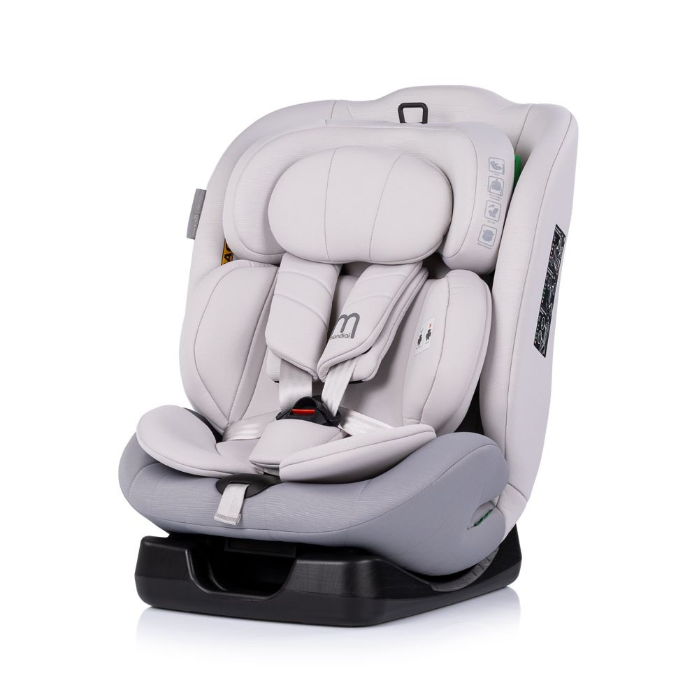 Silla de Auto Convertible MONDIAL i-Size 40-150 cm para Niños de Nacimiento a 12 Años con Arnés de 5 Puntos y Reposacabezas Ajustable