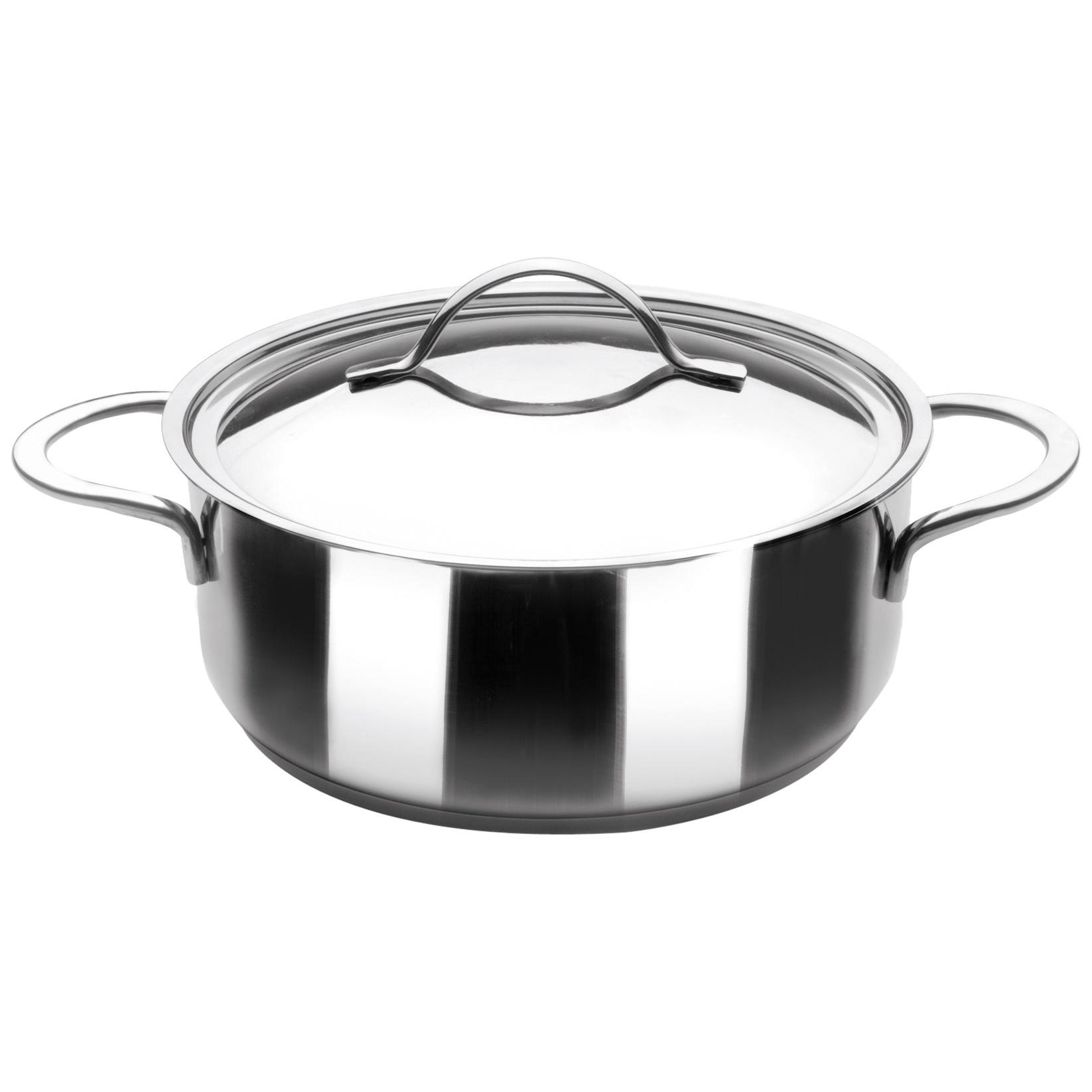 IBILI - Cacerola con tapa noah, 32 cms, Acero inoxidable 18/10, Apta para induccion