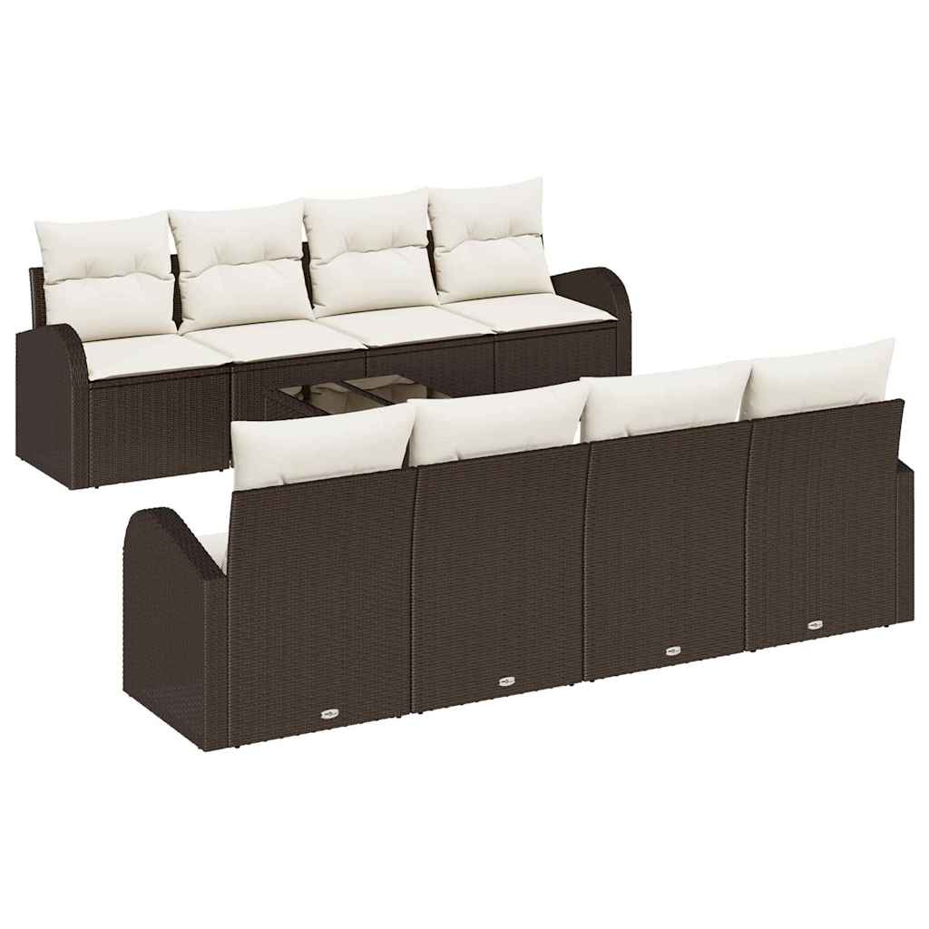 vidaXL Conjunto de sofá de jardín Marrón 55 x 55 x 37 cm