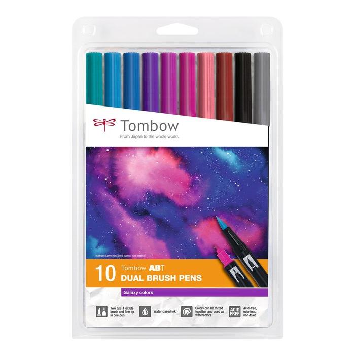 TOMBOW ROTULADOR TOMBOW DUAL BRUSH SET 10 COLORES GALAXY DUAL BRUSH