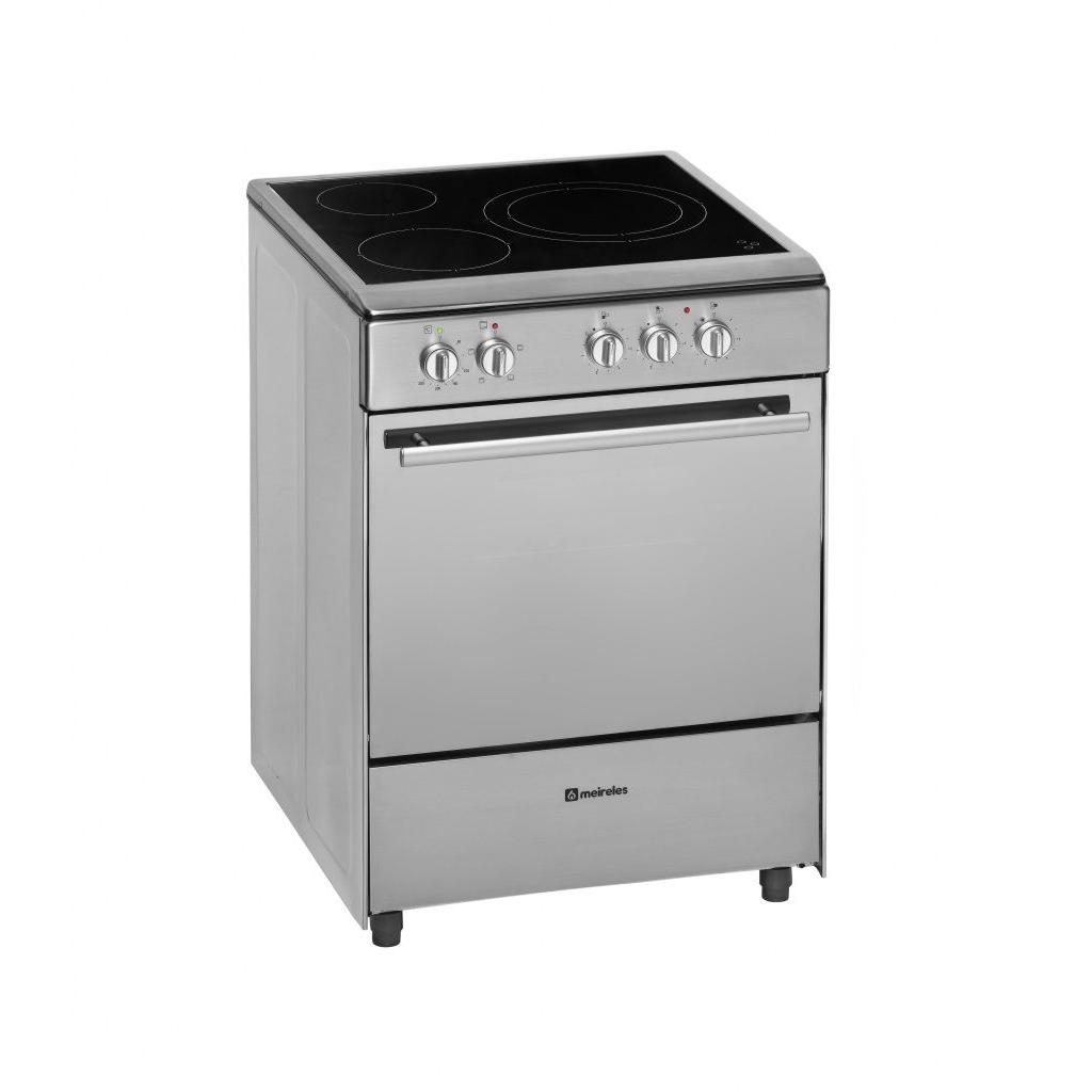 Meireles - Cocina vitrocerámica halógena E603X de 60 cm con 3 quemadores rápidos y diseño blanco para cocina moderna
