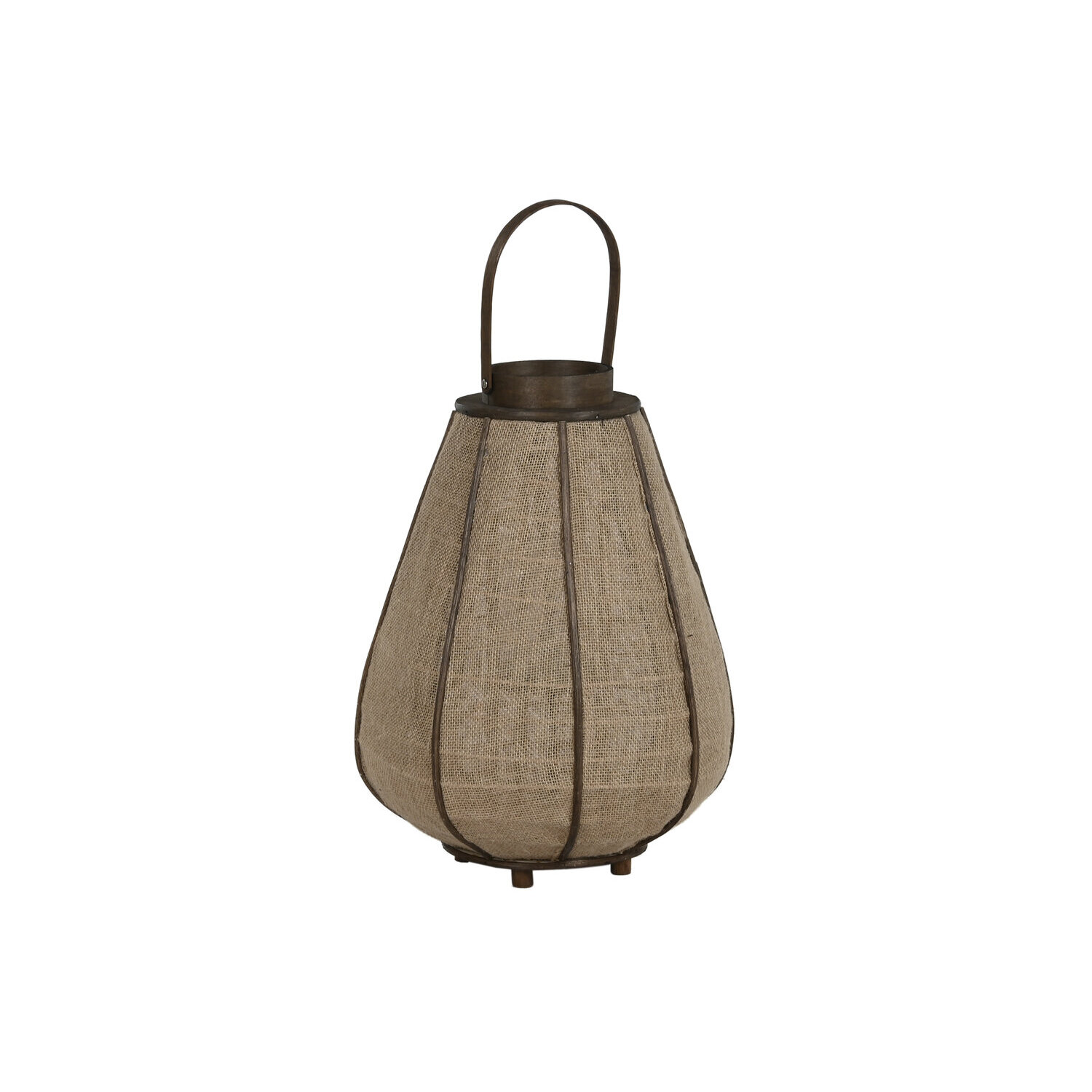 Portavela yute bambu 36x36x63 natural , La mejor decoración para tu hogar.