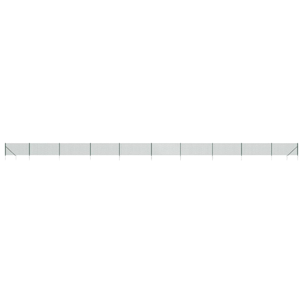 Vidaxl Cerca de Alambre con Pinchos de Anclaje 1,1x25 M - Color Verde, Antracita, Plateado