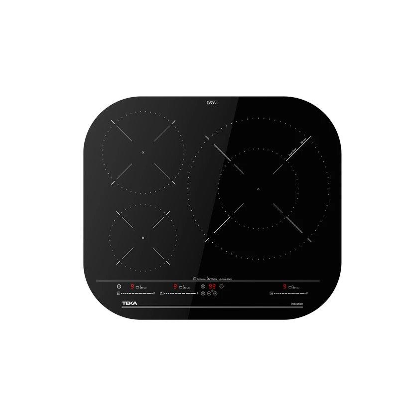 Teka - Placa de inducción IKC 63320 MSP con 3 zonas y fuego de 32 cm, 7200 W, diseño negro para cocina moderna
