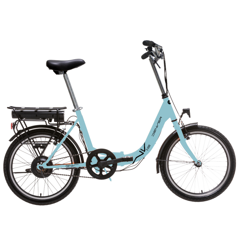 Bicicleta Eléctrica Plegable 20” DENVER E-1000 - Azul