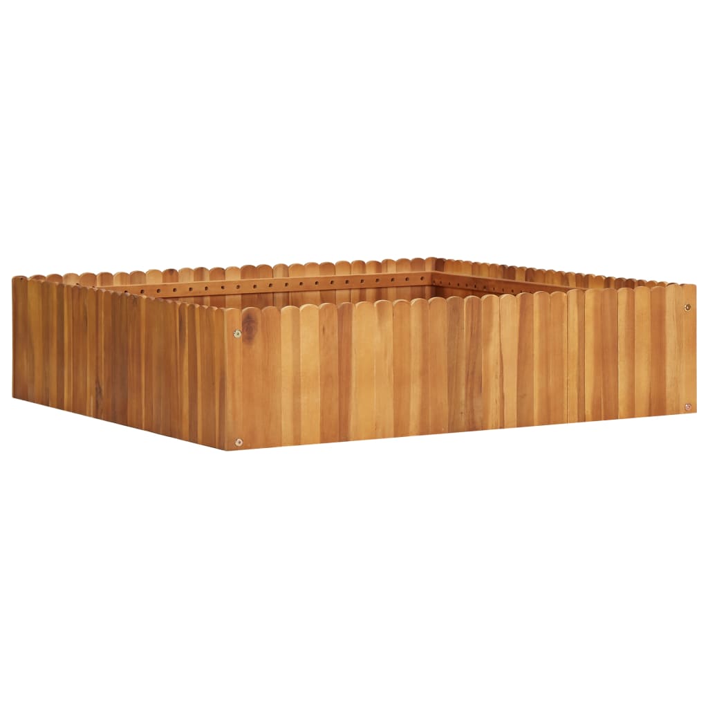 vidaXL Arriate elevado de madera maciza de acacia Dimensiones 50 x 30 x 25 cm,  100 x 30 x 25 cm,  150 x 30 x 25 cm y mas