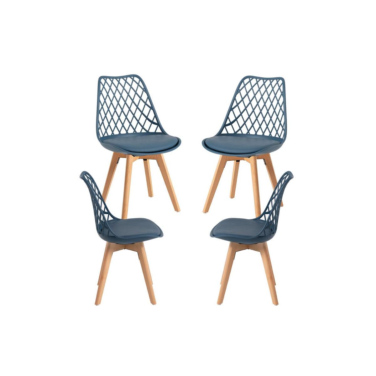 Regalos Miguel - Packs Sillas Comedor - Pack 4 Sillas Mima - Azul Petróleo