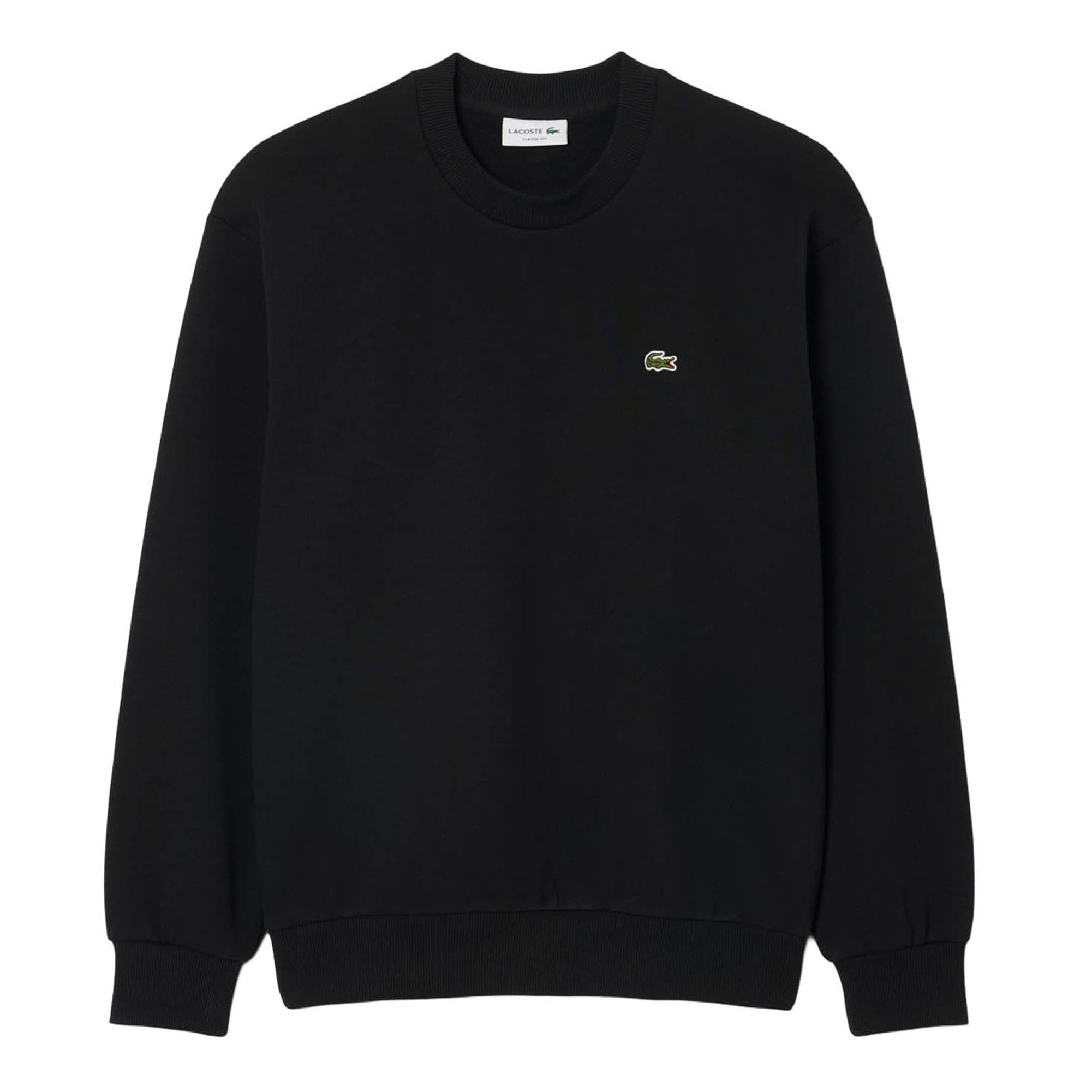 LACOSTE Sudadera para hombre - Sudadera de felpa, cuello redondo, corte regular Fleece Sweatshirt