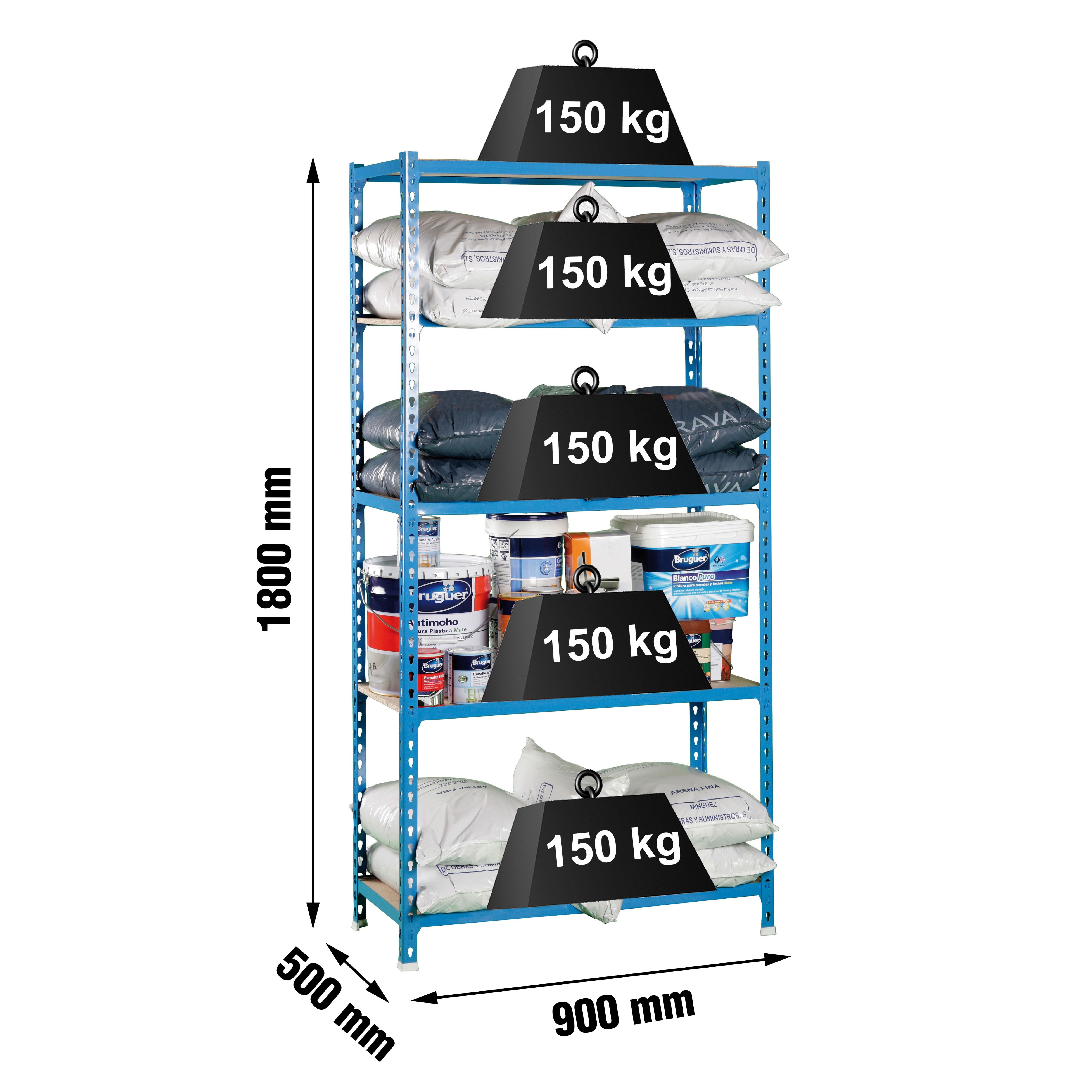 Estantería SIMONRACK SIMONRACK SimonrackMaderclick 5/500 azul/madera