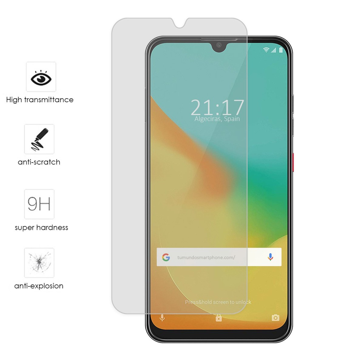 Tumundosmartphone Protector Cristal Templado para Zte Blade V10 vita / Orange Neva Play Vidrio
