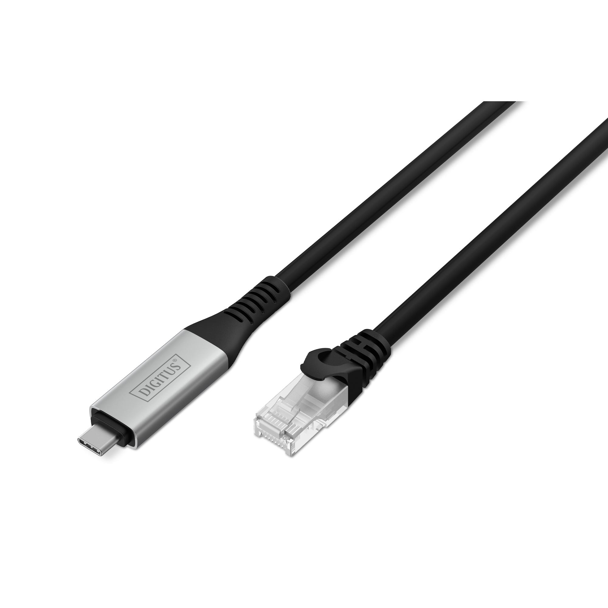 Digitus USB-C 3.2 Gen1 - Cable Ethernet RJ45, 1 Gbit/s, 3 m