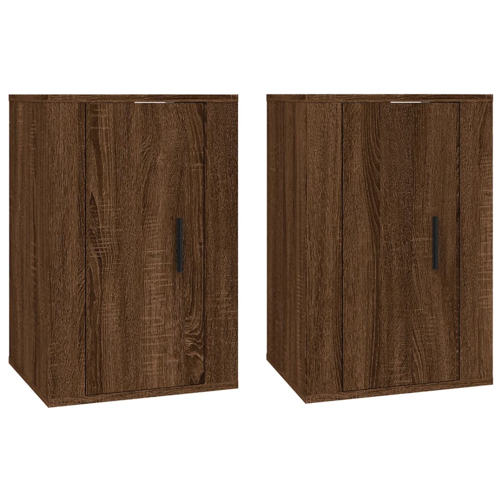 vidaXL Muebles para TV de pared 2 uds roble marrón 40x34,5x60 cm