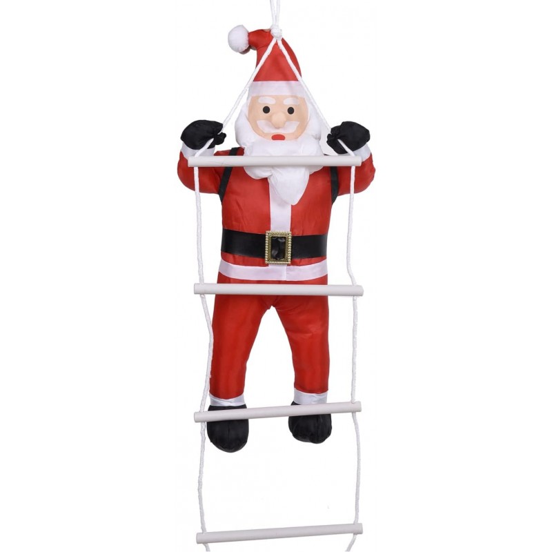 Colgante Papa Noel con Escalera 107 cm
